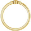 Family Stackable Ring Mounting in 10 Karat Yellow Gold for Round Stone, 2.19 grams