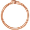 Accented Bezel Set Ring Mounting in 10 Karat Rose Gold for Round Stone, 1.78 grams
