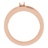 Family Ring Mounting in 18 Karat Rose Gold for Round Stone, 10.58 grams