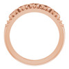 Family Negative Space Ring Mounting in 18 Karat Rose Gold for Round Stone, 6.68 grams