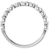 Family Stackable Ring Mounting in 18 Karat White Gold for Round Stone, 2.7 grams