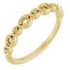 Family Stackable Ring Mounting in 10 Karat Yellow Gold for Round Stone, 2.02 grams