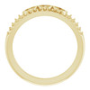Family Negative Space Ring Mounting in 18 Karat Yellow Gold for Round Stone, 5.62 grams
