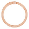 Family Freeform Ring Mounting in 10 Karat Rose Gold for Round Stone, 2.56 grams