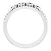 Family Negative Space Ring Mounting in 10 Karat White Gold for Round Stone, 4.28 grams
