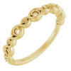 Family Stackable Ring Mounting in 18 Karat Yellow Gold for Round Stone, 2.85 grams