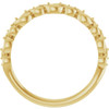 Family Stackable Ring Mounting in 18 Karat Yellow Gold for Round Stone, 2.85 grams