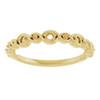 Family Stackable Ring Mounting in 18 Karat Yellow Gold for Round Stone, 2.85 grams