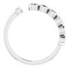 Family Negative Space Ring Mounting in 10 Karat White Gold for Round Stone, 2.22 grams
