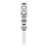 Family Negative Space Ring Mounting in 10 Karat White Gold for Round Stone, 2.22 grams