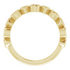 Family Stackable Ring Mounting in 10 Karat Yellow Gold for Round Stone, 3.5 grams