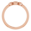 Family Stackable Ring Mounting in 18 Karat Rose Gold for Round Stone, 3.74 grams