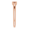 Family Stackable Ring Mounting in 18 Karat Rose Gold for Round Stone, 3.74 grams