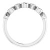 Family Stackable Ring Mounting in 18 Karat White Gold for Round Stone, 3.99 grams