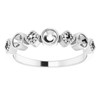 Family Stackable Ring Mounting in 18 Karat White Gold for Round Stone, 3.99 grams