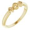 Family Stackable Ring Mounting in 18 Karat Yellow Gold for Round Stone, 3.74 grams
