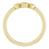 Family Stackable Ring Mounting in 18 Karat Yellow Gold for Round Stone, 3.74 grams