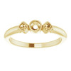 Family Stackable Ring Mounting in 18 Karat Yellow Gold for Round Stone, 3.74 grams