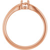 Family Ring Mounting in 18 Karat Rose Gold for Round Stone, 2.74 grams