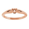 Family Ring Mounting in 18 Karat Rose Gold for Round Stone, 2.74 grams