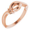Family Ring Mounting in 18 Karat Rose Gold for Round Stone, 4.35 grams