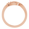 Family Ring Mounting in 18 Karat Rose Gold for Round Stone, 4.35 grams