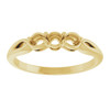 Family Ring Mounting in 18 Karat Yellow Gold for Round Stone, 2.87 grams