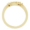 Family Ring Mounting in 18 Karat Yellow Gold for Round Stone, 4.42 grams