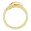 Engravable Family Ring Mounting in 18 Karat Yellow Gold for Round Stone, 11.59 grams