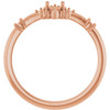 Halo Style Ring Mounting in 10 Karat Rose Gold for Round Stone, 2.27 grams