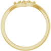 Family V Ring Mounting in 18 Karat Yellow Gold for Round Stone, 3.07 grams