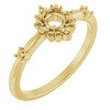 Halo Style Ring Mounting in 10 Karat Yellow Gold for Round Stone, 2.27 grams