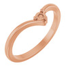 Family V Ring Mounting in 10 Karat Rose Gold for Round Stone, 1.96 grams