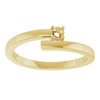 Engravable Family Ring Mounting in 18 Karat Yellow Gold for Round Stone, 4.07 grams