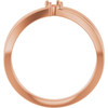 Family Ring Mounting in 18 Karat Rose Gold for Round Stone, 6.25 grams