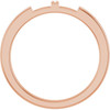 Family Stackable Ring Mounting in 10 Karat Rose Gold for Straight baguette Stone, 2.55 grams
