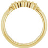 Family Ring Mounting in 18 Karat Yellow Gold for Round Stone, 5.32 grams