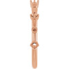 Family Stackable Ring Mounting in 18 Karat Rose Gold for Round Stone, 2.84 grams