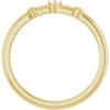 Family Stackable Ring Mounting in 18 Karat Yellow Gold for Round Stone, 2.76 grams