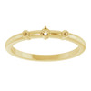 Family Stackable Ring Mounting in 18 Karat Yellow Gold for Round Stone, 2.76 grams