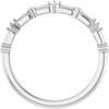 Family Stackable Ring Mounting in 18 Karat White Gold for Round Stone, 2.67 grams