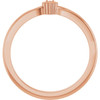 Family Floral Ring Mounting in 10 Karat Rose Gold for Round Stone, 2.2 grams