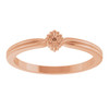 Family Floral Ring Mounting in 10 Karat Rose Gold for Round Stone, 2.2 grams