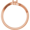 Family Ring Mounting in 18 Karat Rose Gold for Round Stone, 2.63 grams
