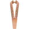 Family Ring Mounting in 18 Karat Rose Gold for Round Stone, 6.34 grams