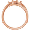 Family Ring Mounting in 10 Karat Rose Gold for Round Stone, 4.35 grams