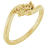 Family Ring Mounting in 18 Karat Yellow Gold for Round Stone, 2.94 grams