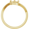 Family Ring Mounting in 18 Karat Yellow Gold for Round Stone, 2.94 grams