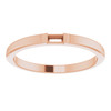 Stackable Ring Mounting in 10 Karat Rose Gold for Straight baguette Stone, 2.52 grams