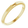 Stackable Ring Mounting in 10 Karat Yellow Gold for Straight baguette Stone, 2.52 grams